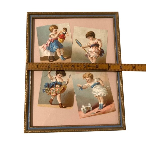Framed Victorian Children Playing Prints Collage Gallery Wall - Picture 5 of 5